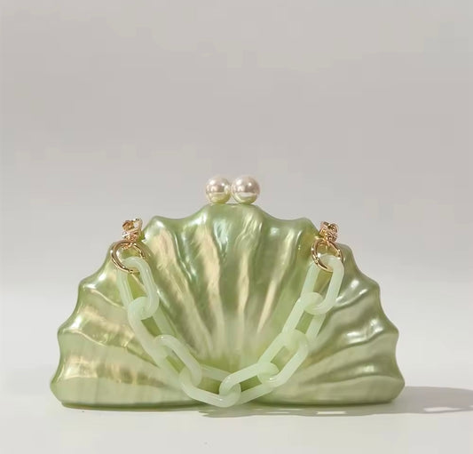 Lagoon Mirage Shell Clutch