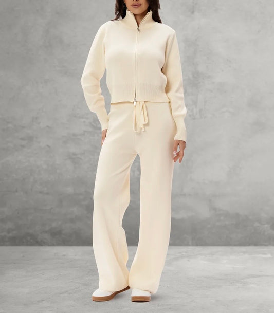 Zip-Up Knit Set