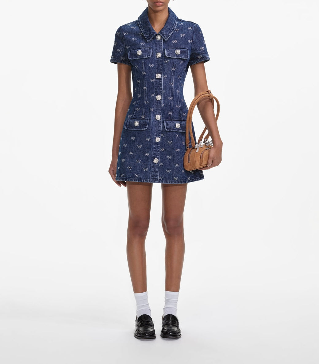 Bow Denim Dress