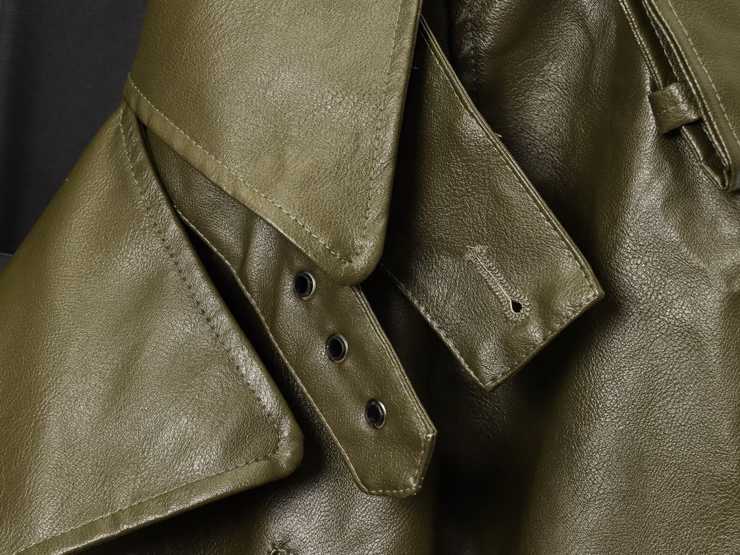 Olive Essence Biker Jacket