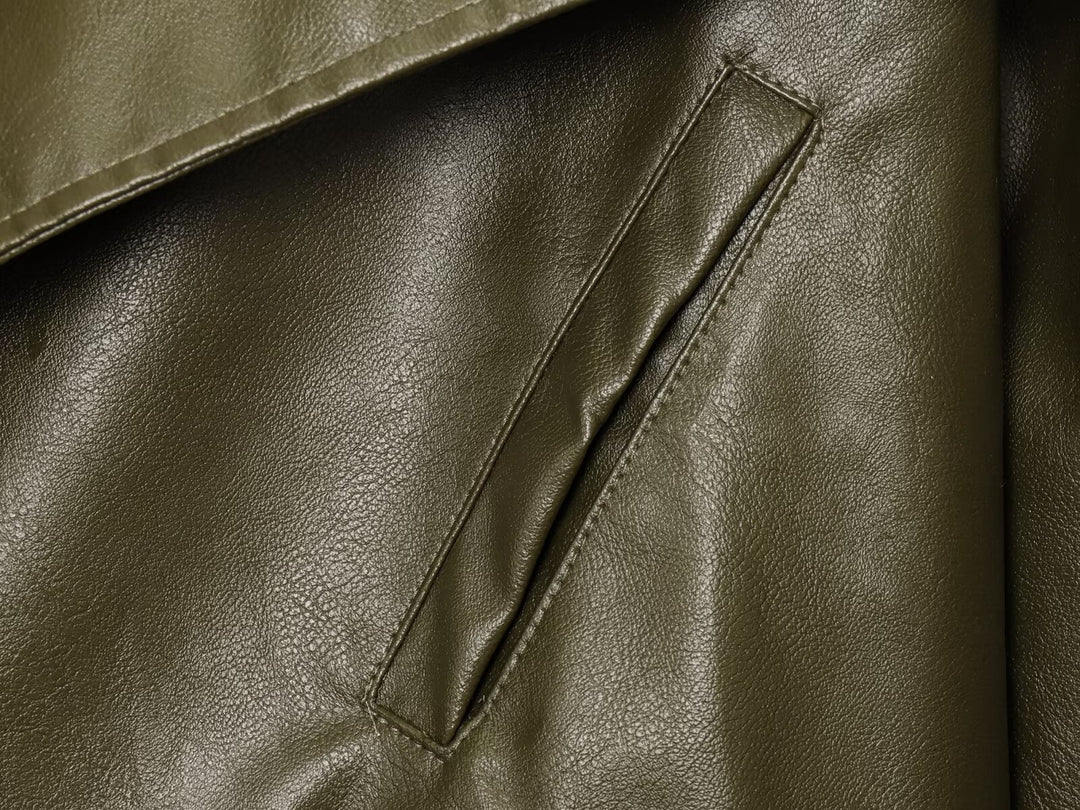 Olive Essence Biker Jacket
