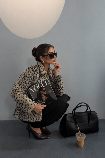 Leopard Faux-Fur Jacket