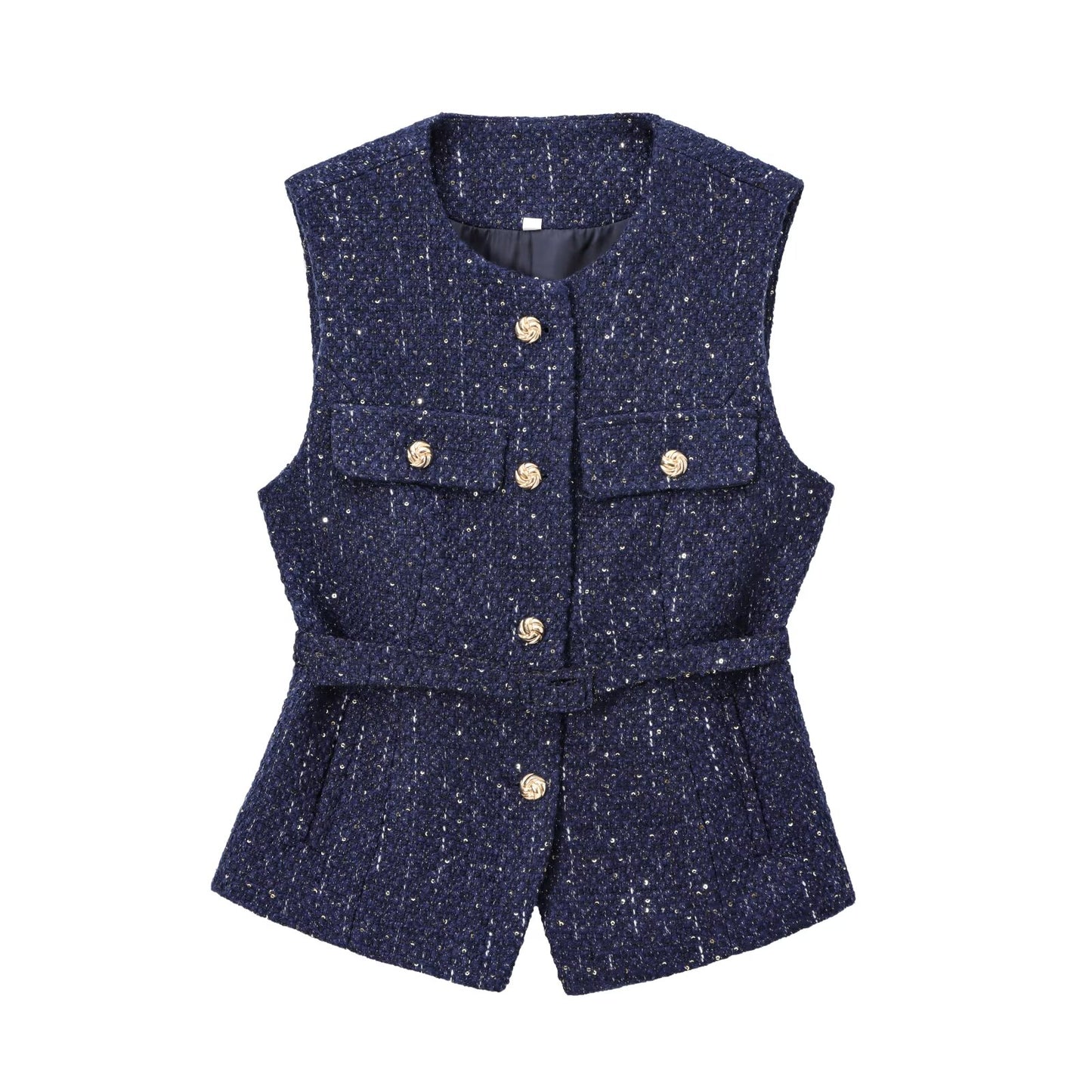 Gürtelweste Tweed
