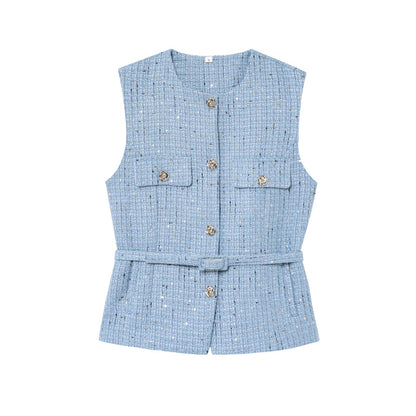 Gürtelweste Tweed