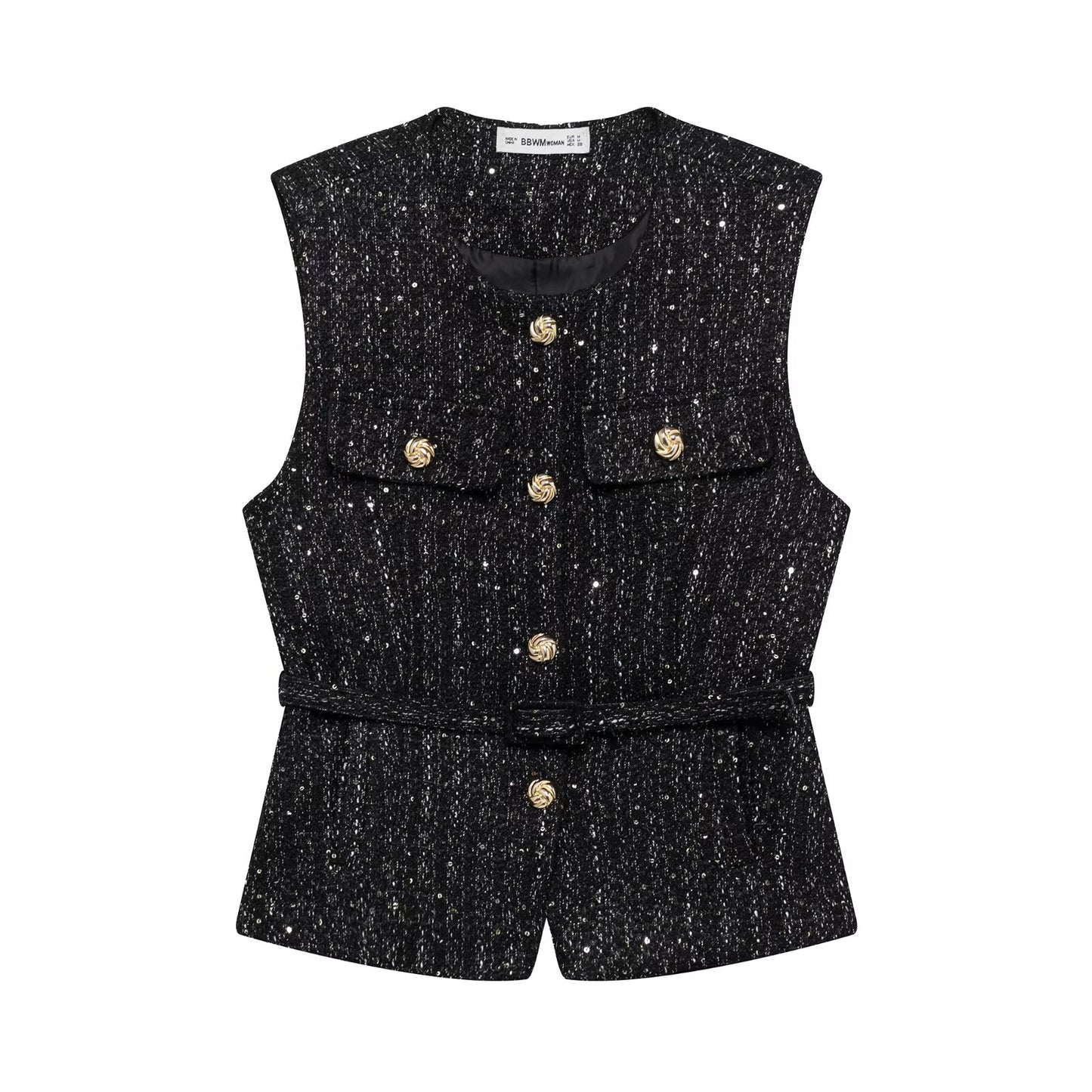 Gürtelweste Tweed