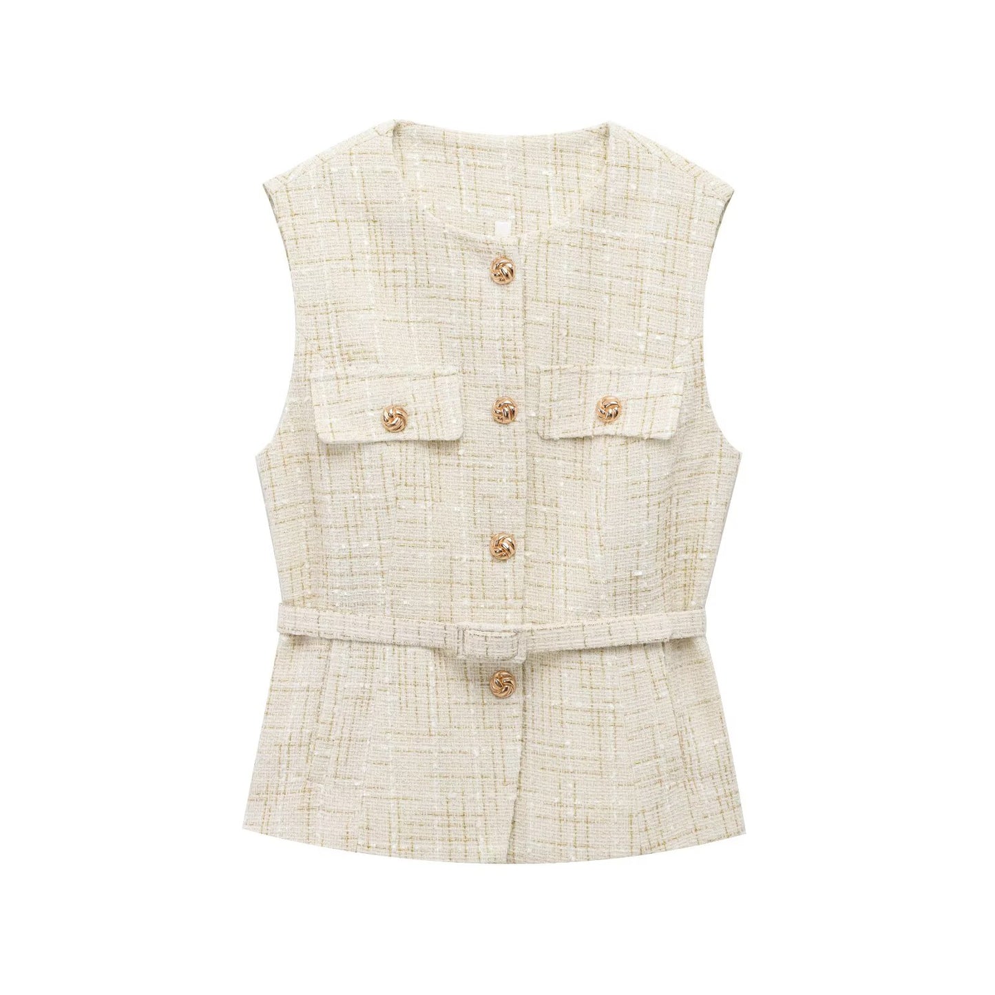 Gürtelweste Tweed