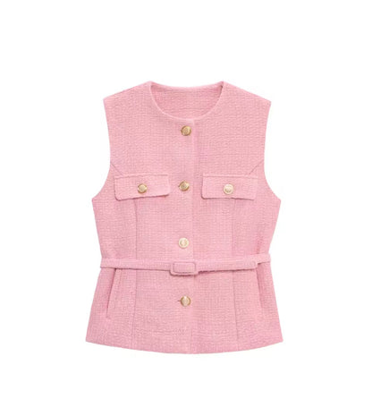 Gürtelweste Tweed