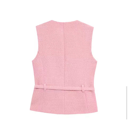 Gürtelweste Tweed
