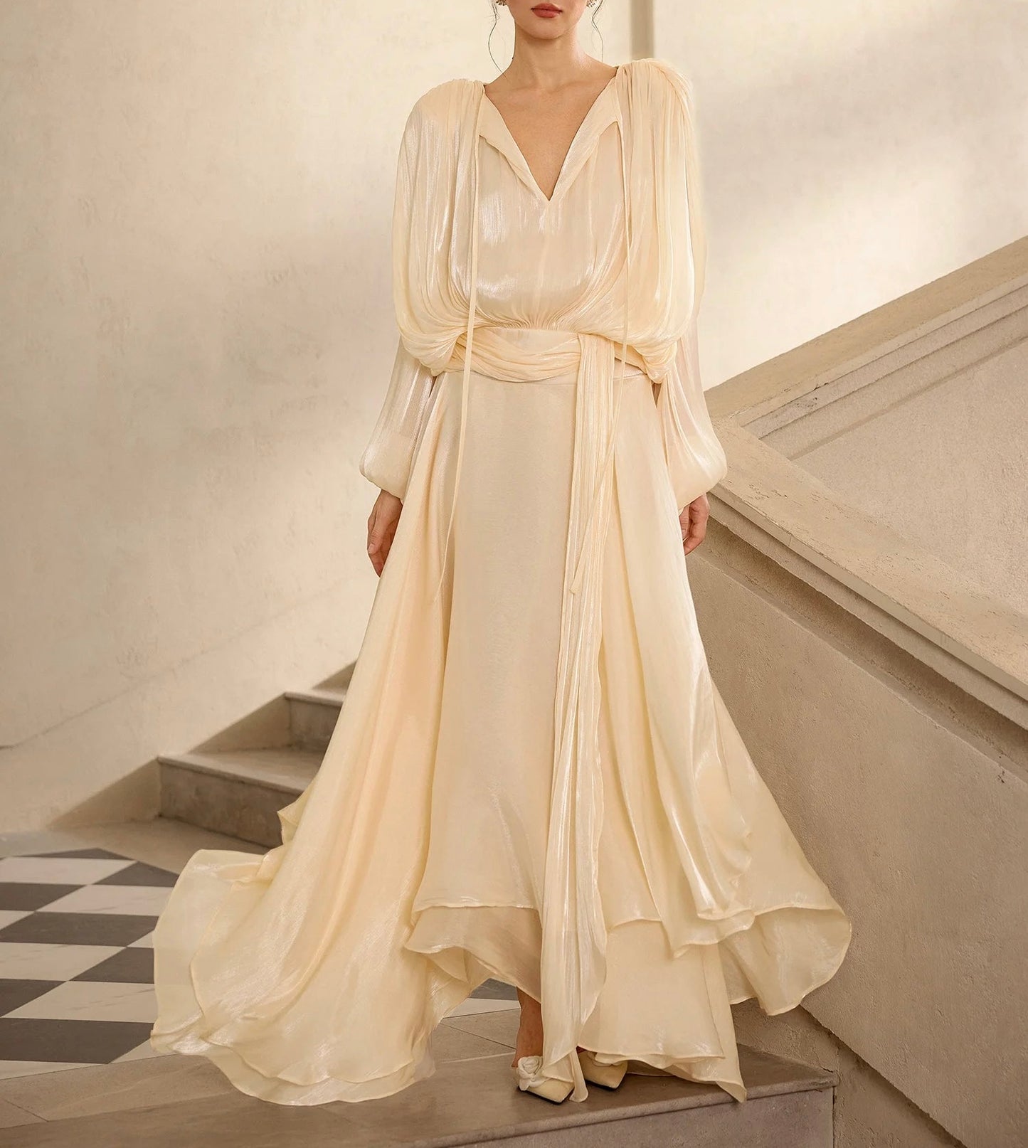Luciana Satin Maxi Dress