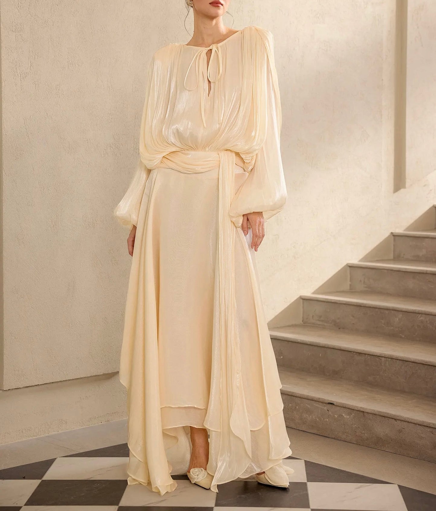 Luciana Satin Maxi Dress
