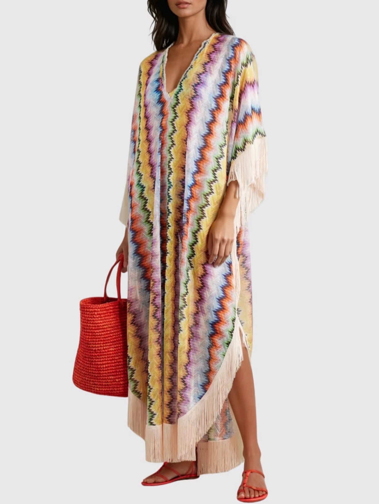 Monaco Fringe Maxi Dress