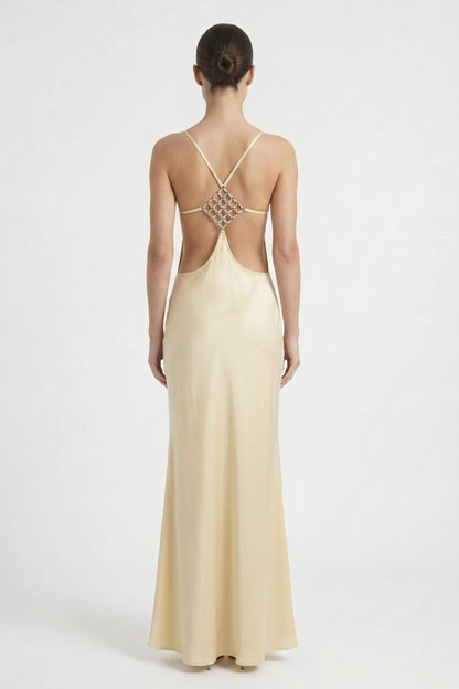 Crystal Back Maxi Dress