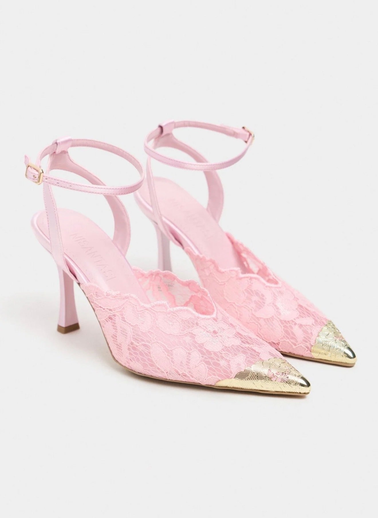 Lace Slingback Heels