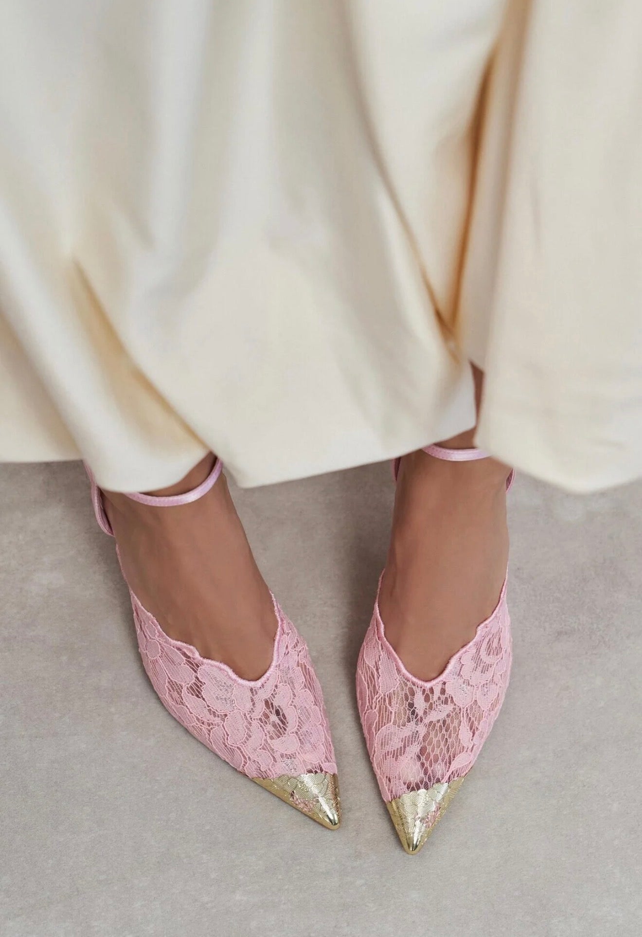 Lace Slingback Heels