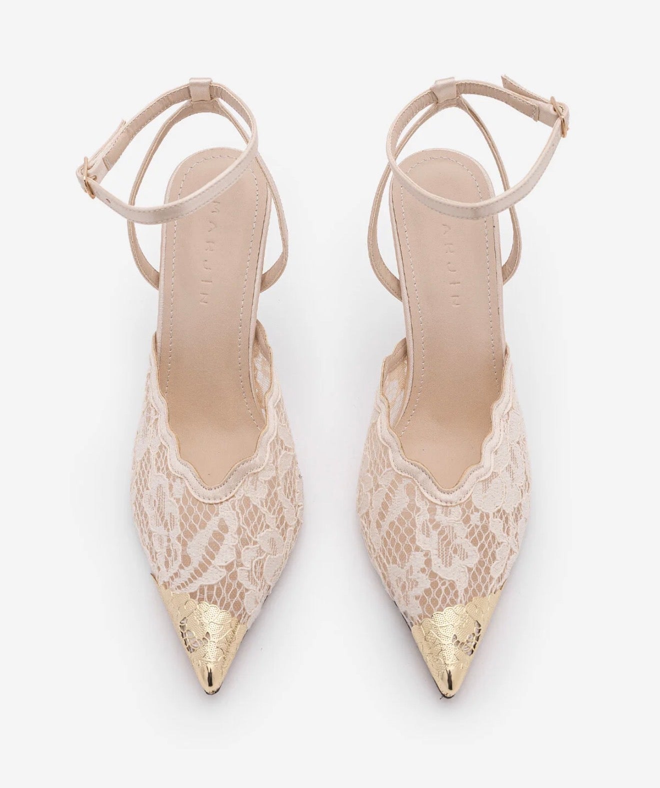 Lace Slingback Heels