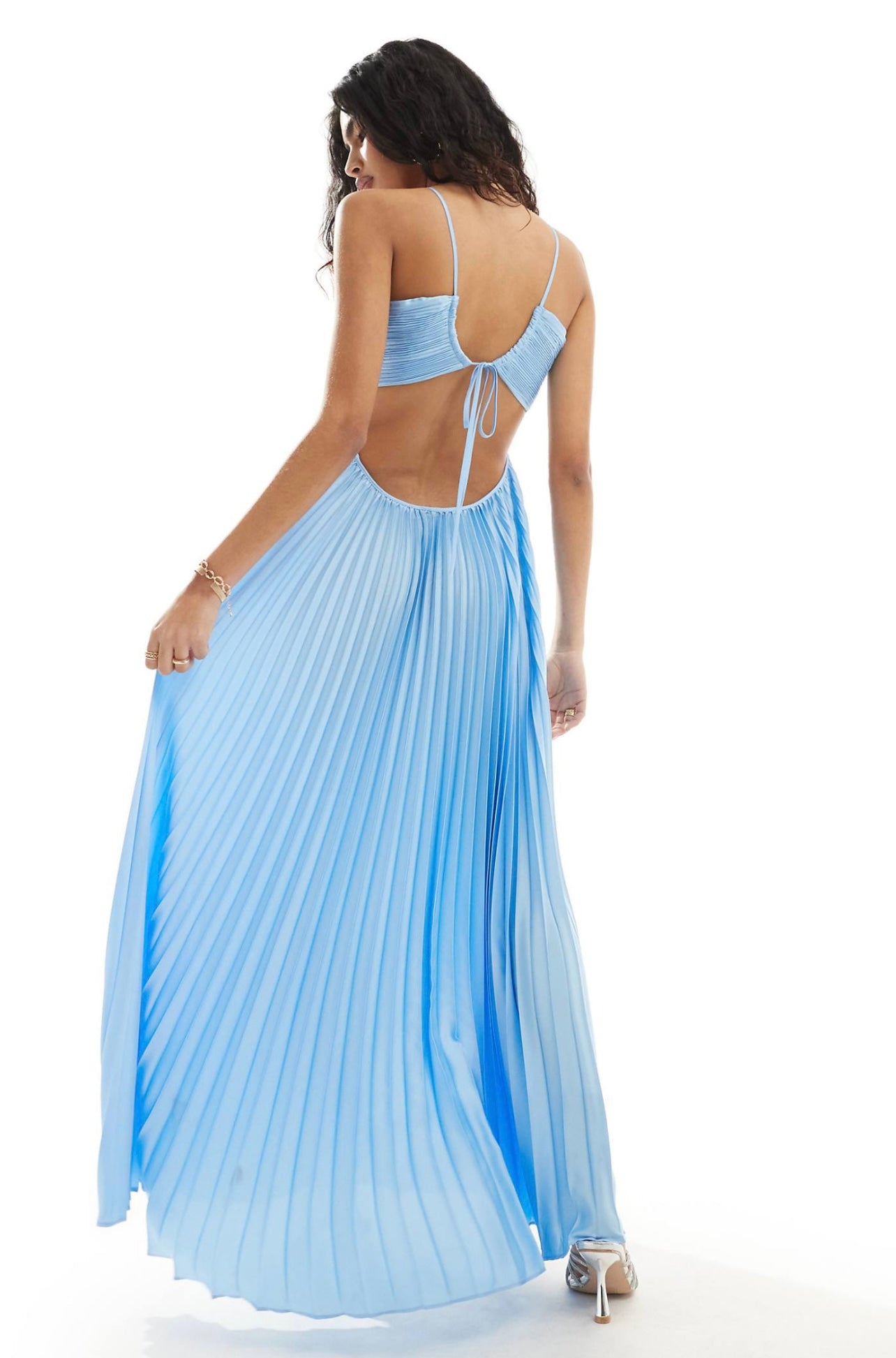 Aqua plissé Dress