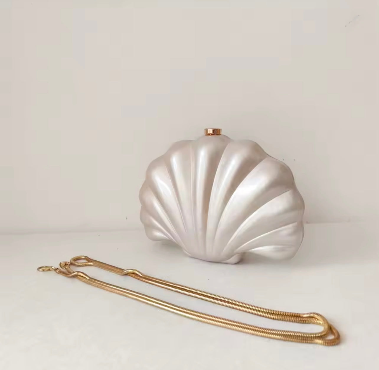 Ocean Pearl Shell Clutch