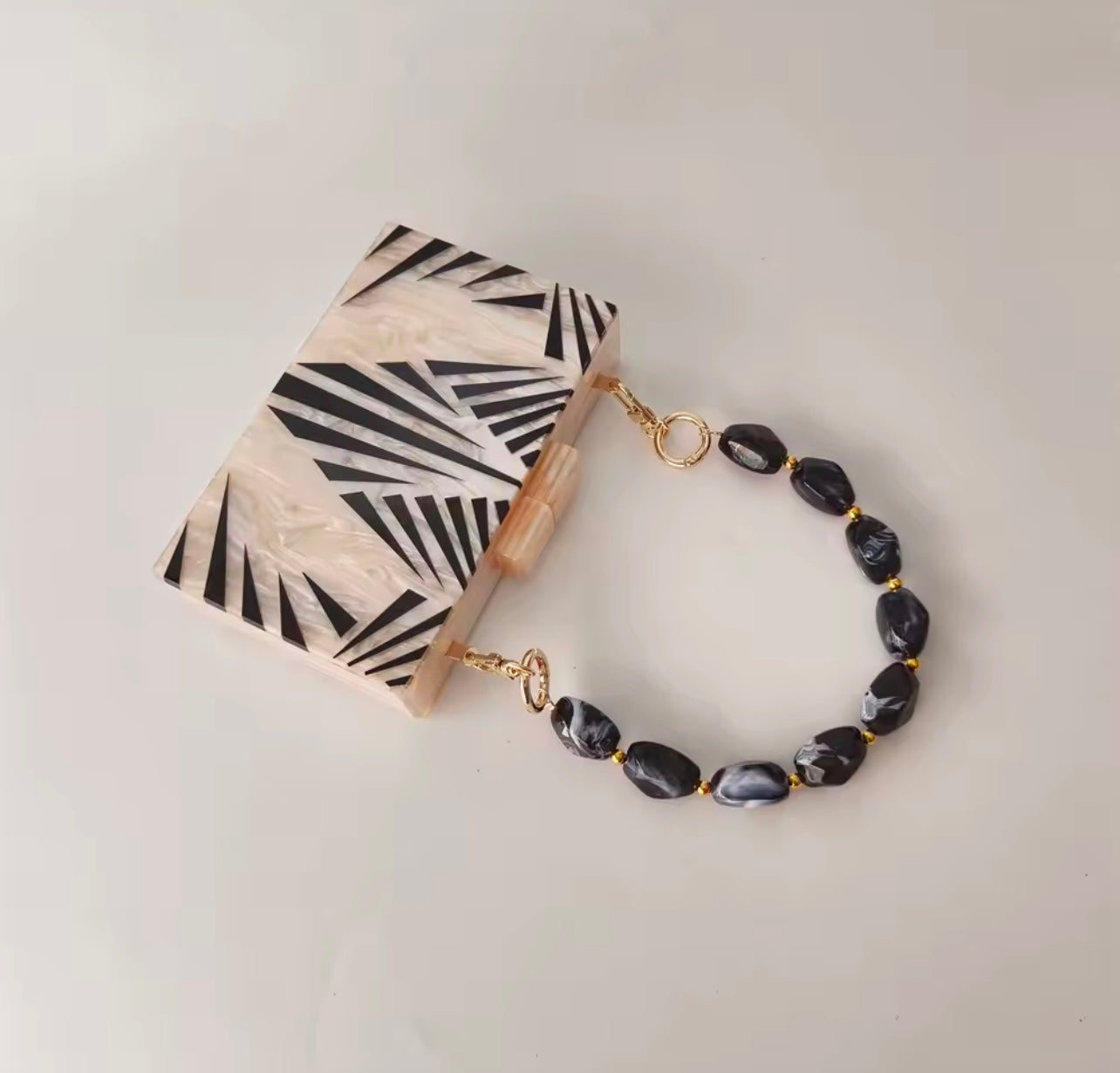 Zebra Prism Clutch
