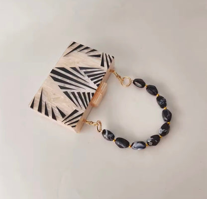Zebra Prism Clutch
