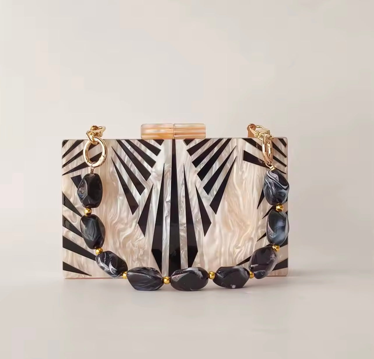 Zebra Prism Clutch