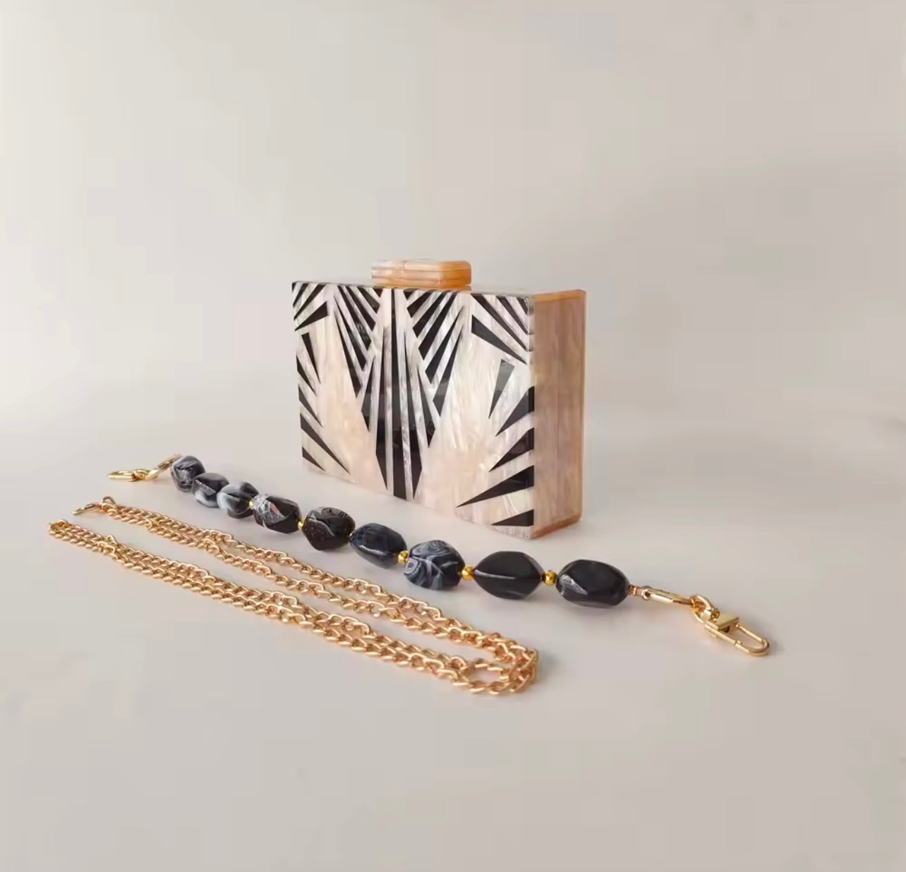 Zebra Prism Clutch