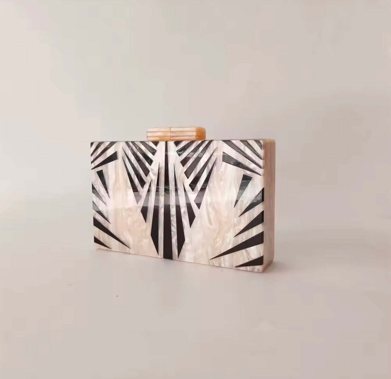 Zebra Prism Clutch