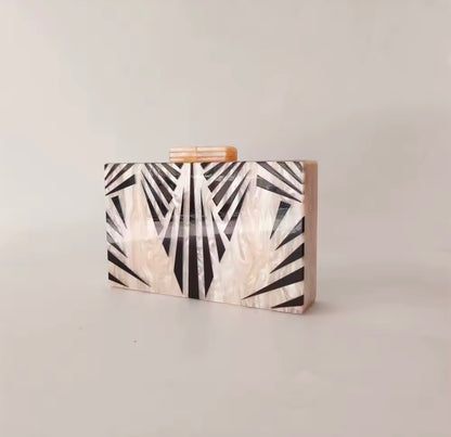 Zebra Prism Clutch