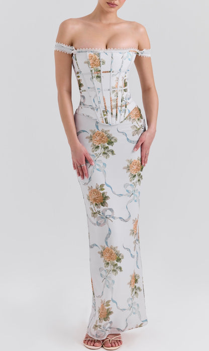Bardot Midi Corset Dress
