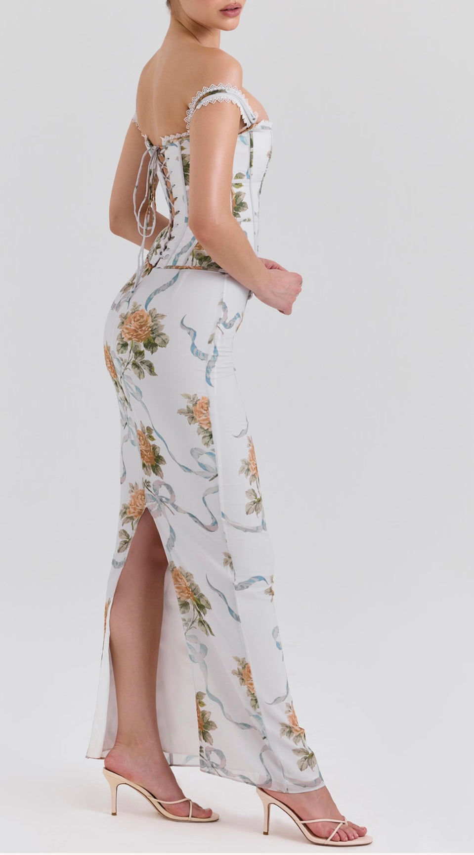 Bardot Midi Corset Dress