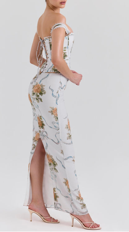 Bardot Midi Corset Dress
