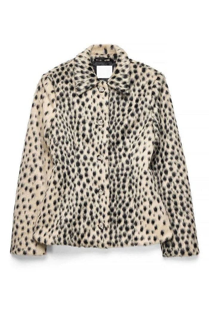Leopard Faux-Fur Jacket