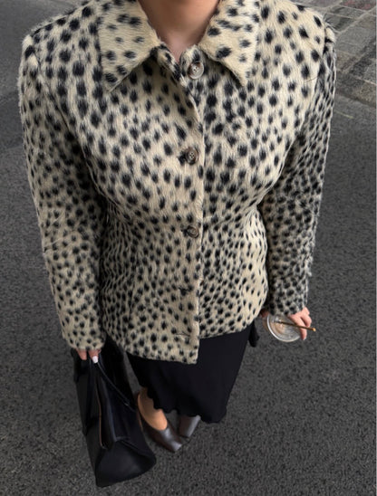 Leopard Faux-Fur Jacket
