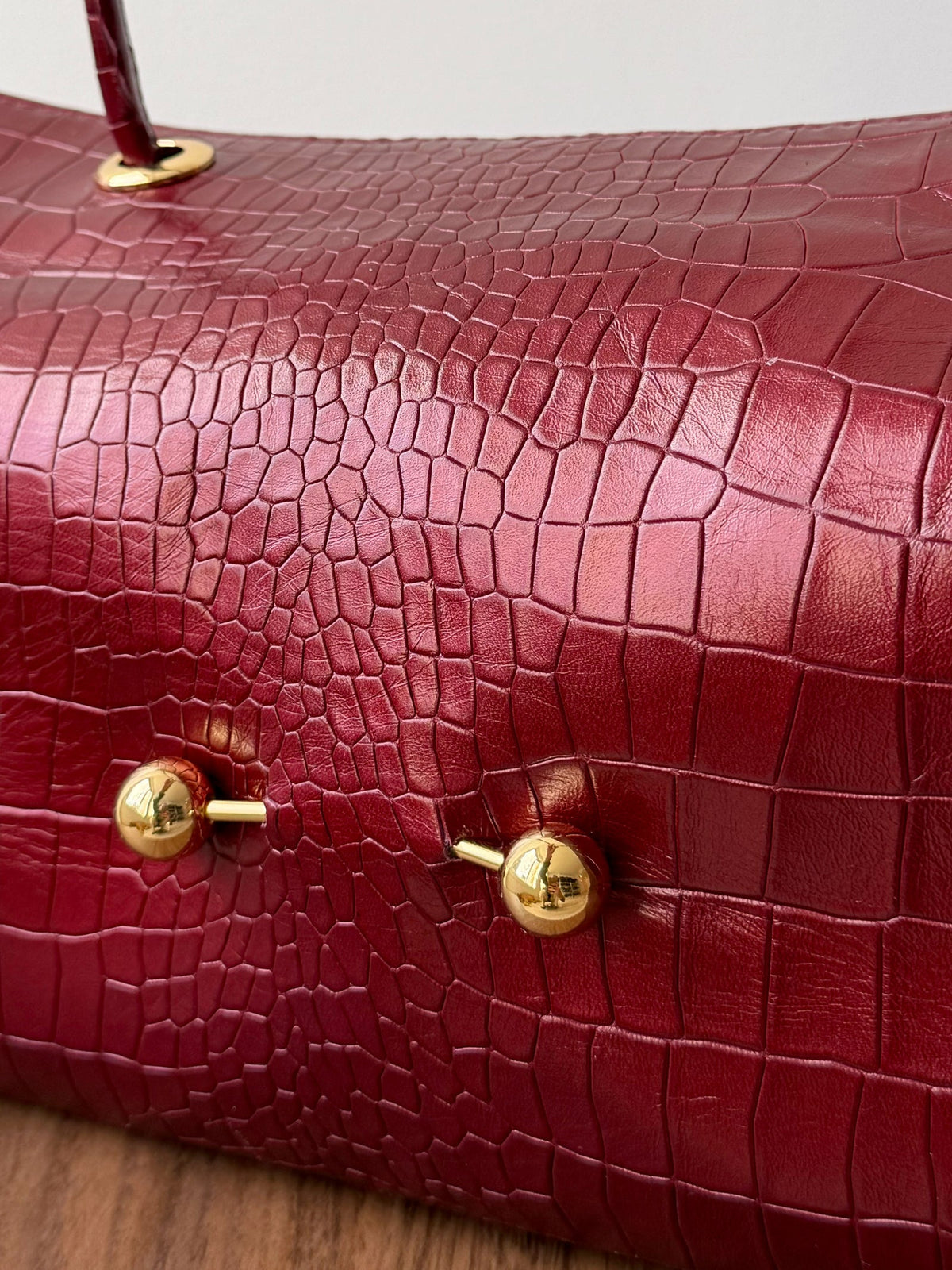 Croc Leather Bag