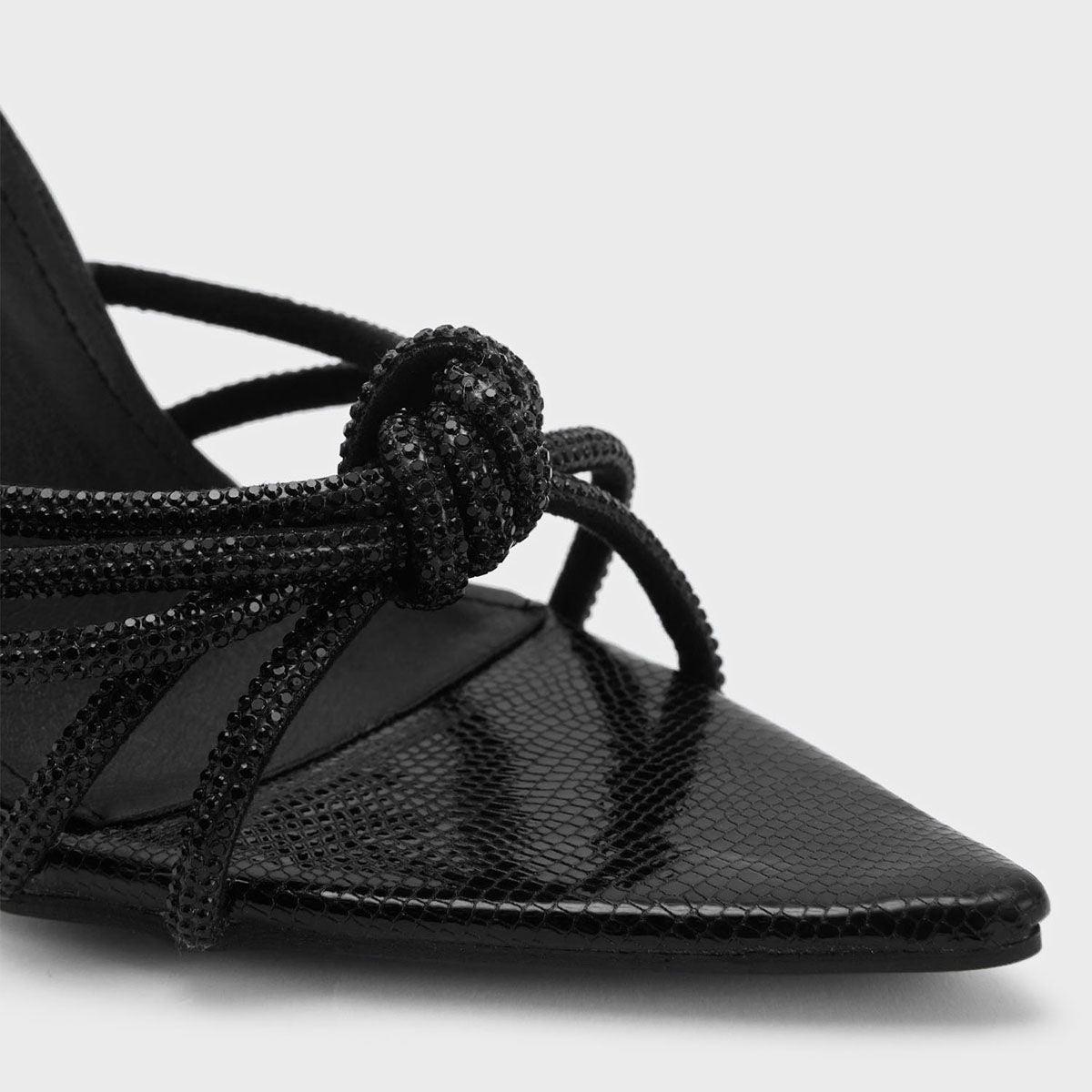 Crystal Knot Twist Heels