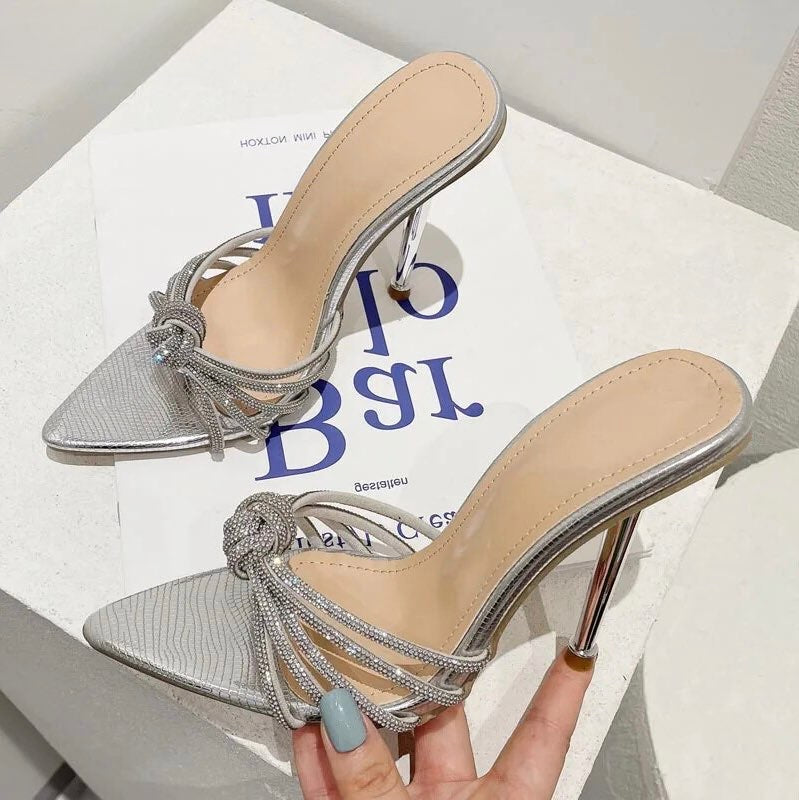 Crystal Knot Twist Heels