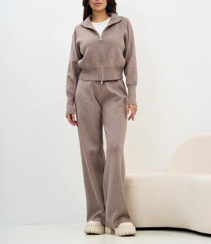 Zip-Up Knit Set
