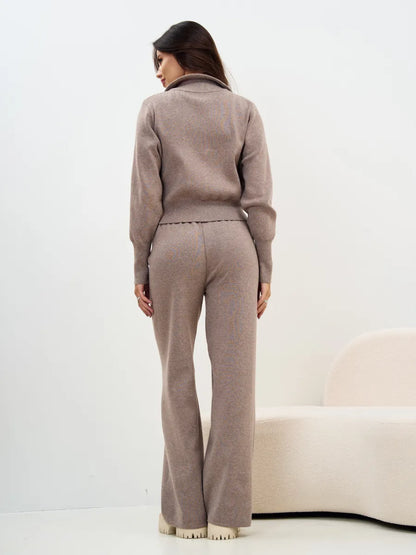 Zip-Up Knit Set