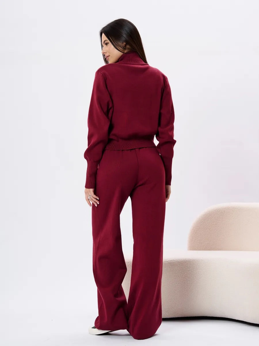 Zip-Up Knit Set