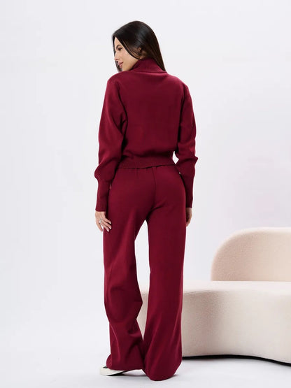 Zip-Up Knit Set