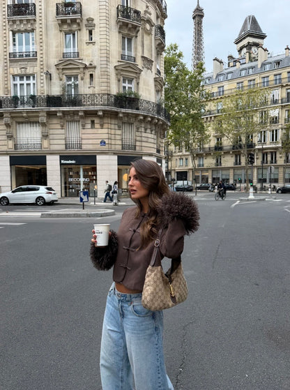 Colette Faux Fur Cuff Jacket