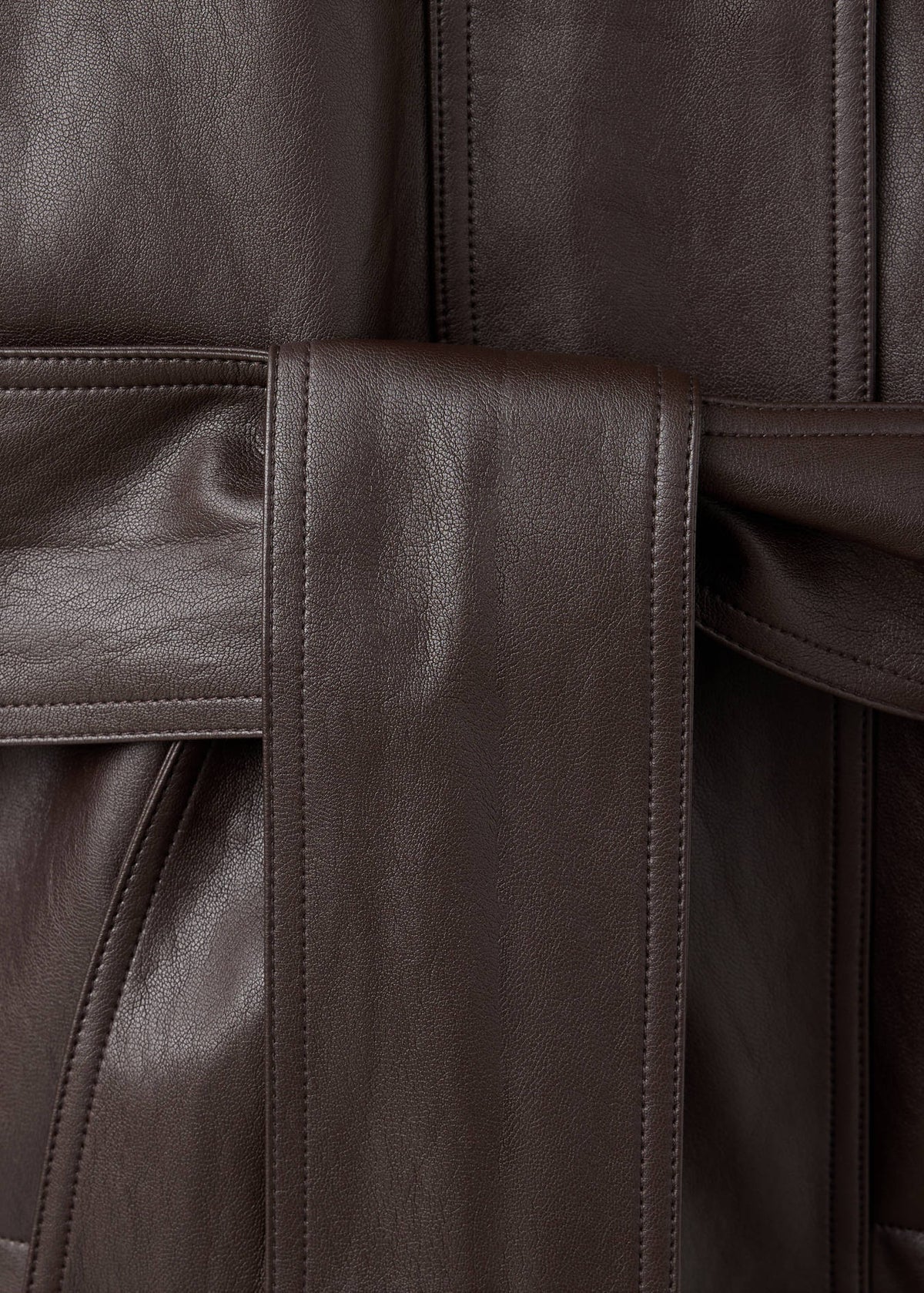 Alessia Luxe Leather Trench Jacket