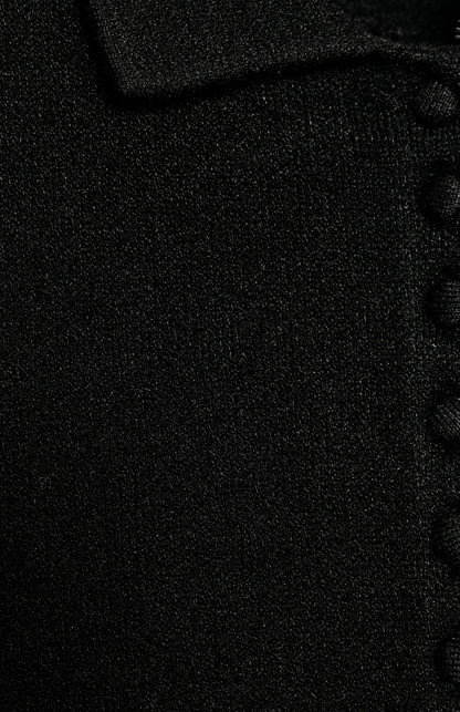 Noir Léopard Short Sleeve Cardigan