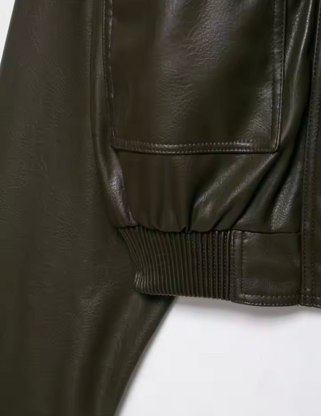 Deep Sage Leather Jacket