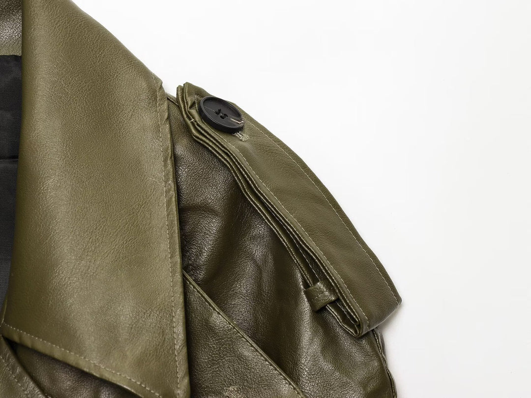 Olive Essence Biker Jacket